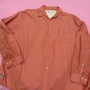 Wrangler Red and White Striped Shirt